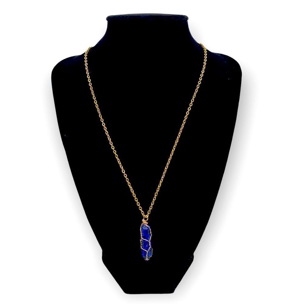 NWT Wool + Pepper Co. Lapis Lazuli Crystal Necklace - Anti Depression